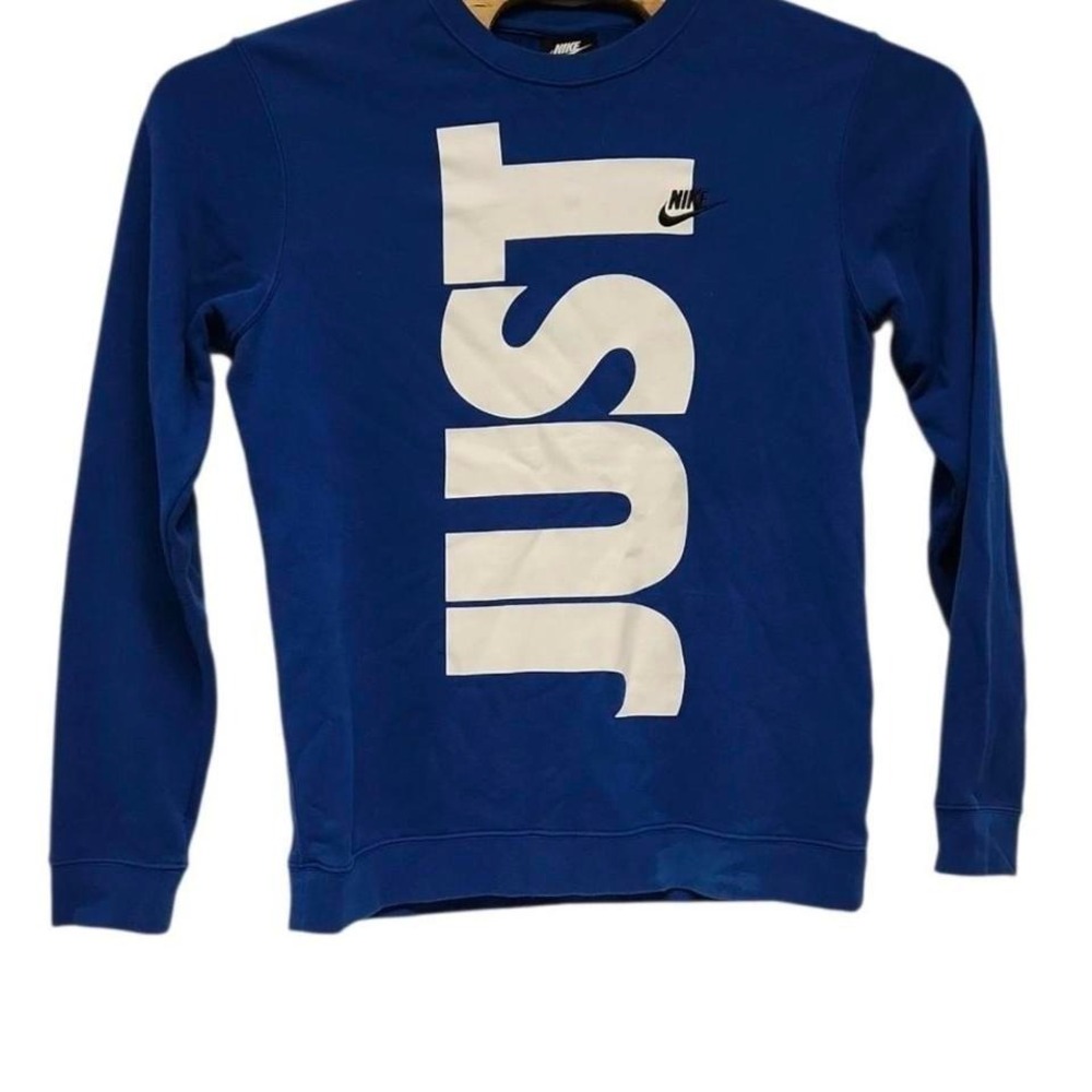 Nike Crewneck "Just Do it" Sweatshirt Big Print AOP Medium Pullover